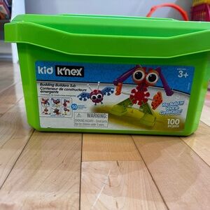 Kid Builders Tub - Lime Green 100-Piece Building Set